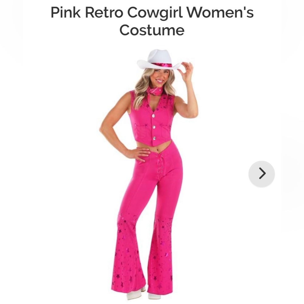 Pink Retro Cowgirl Barbie Halloween Costume